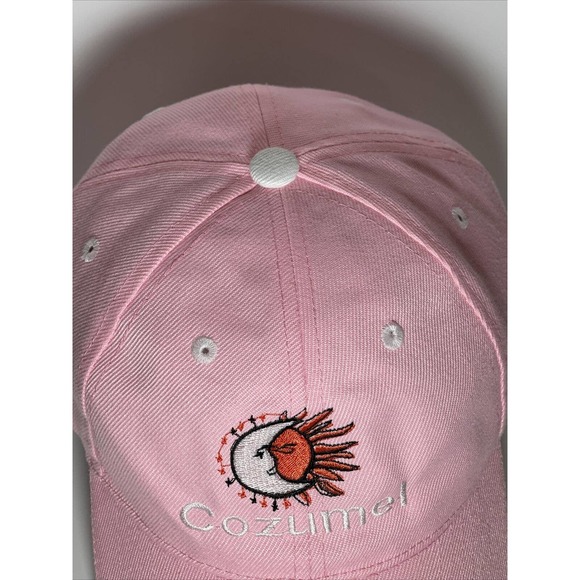 Cozumel Hat Cap Island Sun And Moon Design Pink Baseball Cap‎ Adjustable - Picture 4 of 12